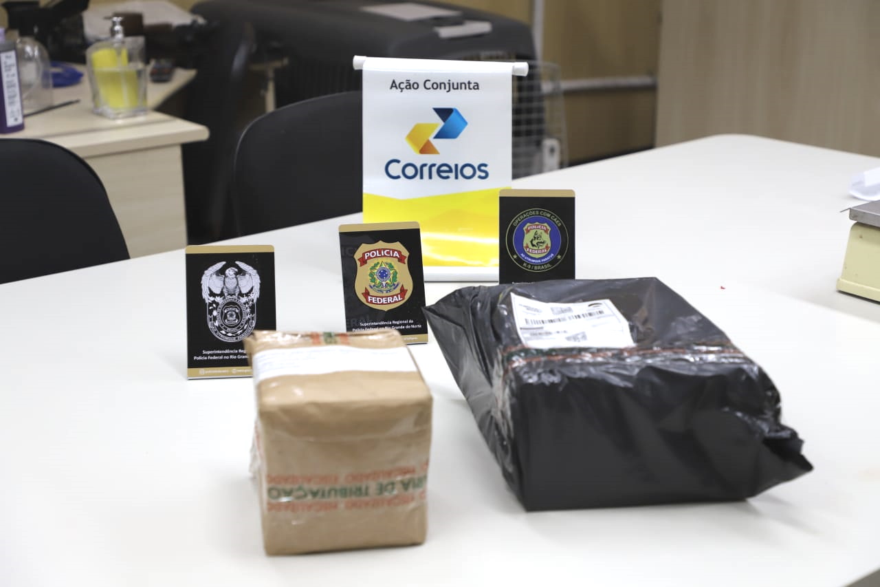 Polícia Federal apreende encomendas contendo drogas em fiscalização nos Correios